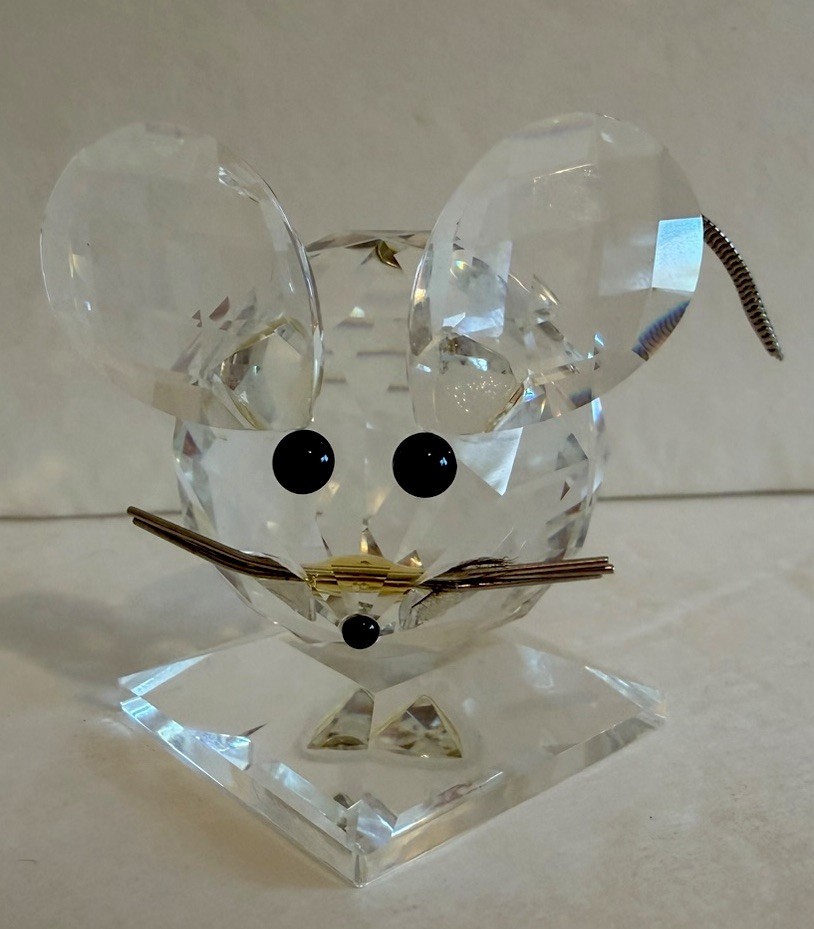 Swarovski Vintage Crystal Mouse Figurine By Max Schreck