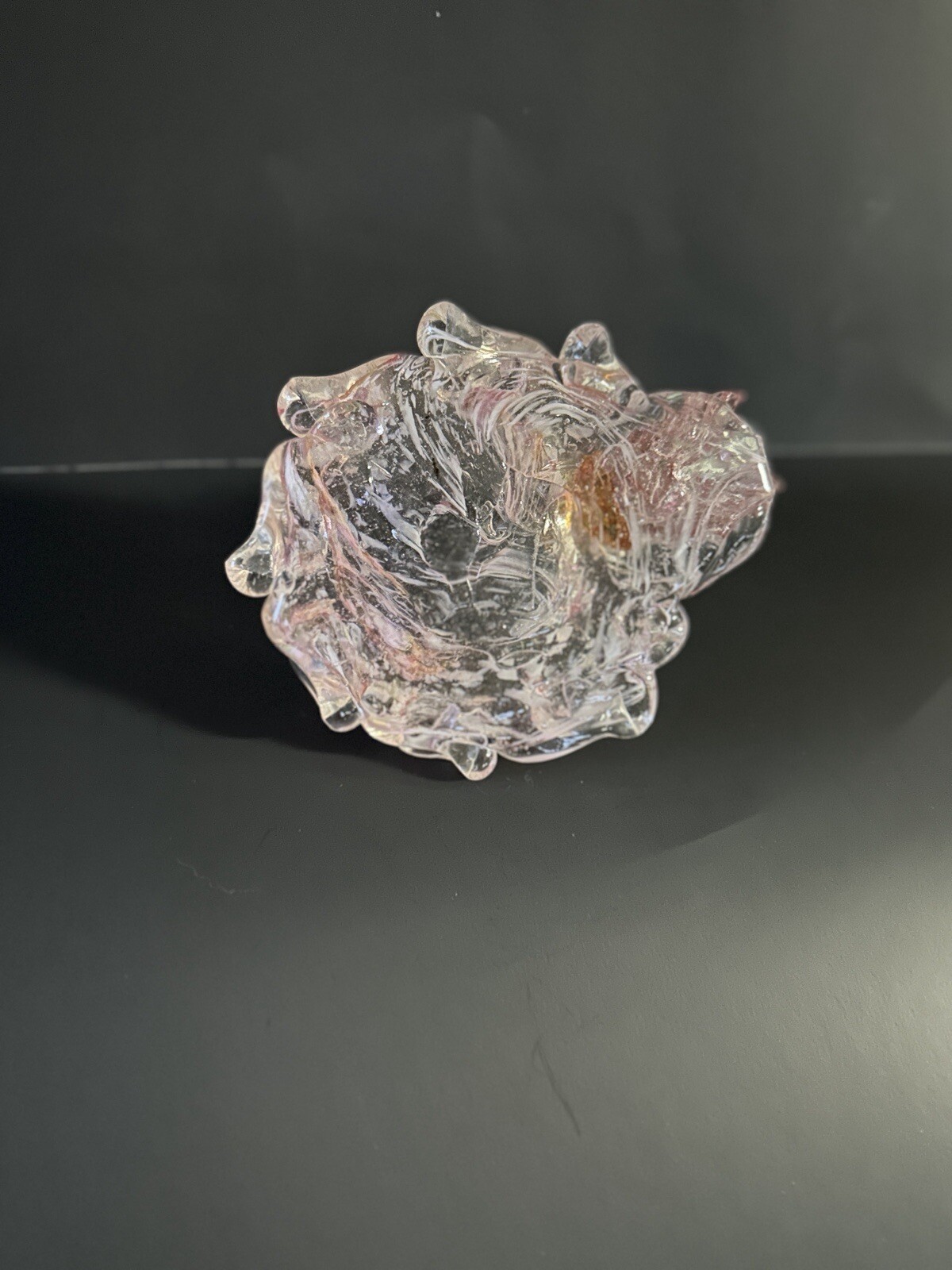 ZBS Czech Bohemian Art Glass Stanislav Halama Koi Fish Figurine Bowl Sculpture
