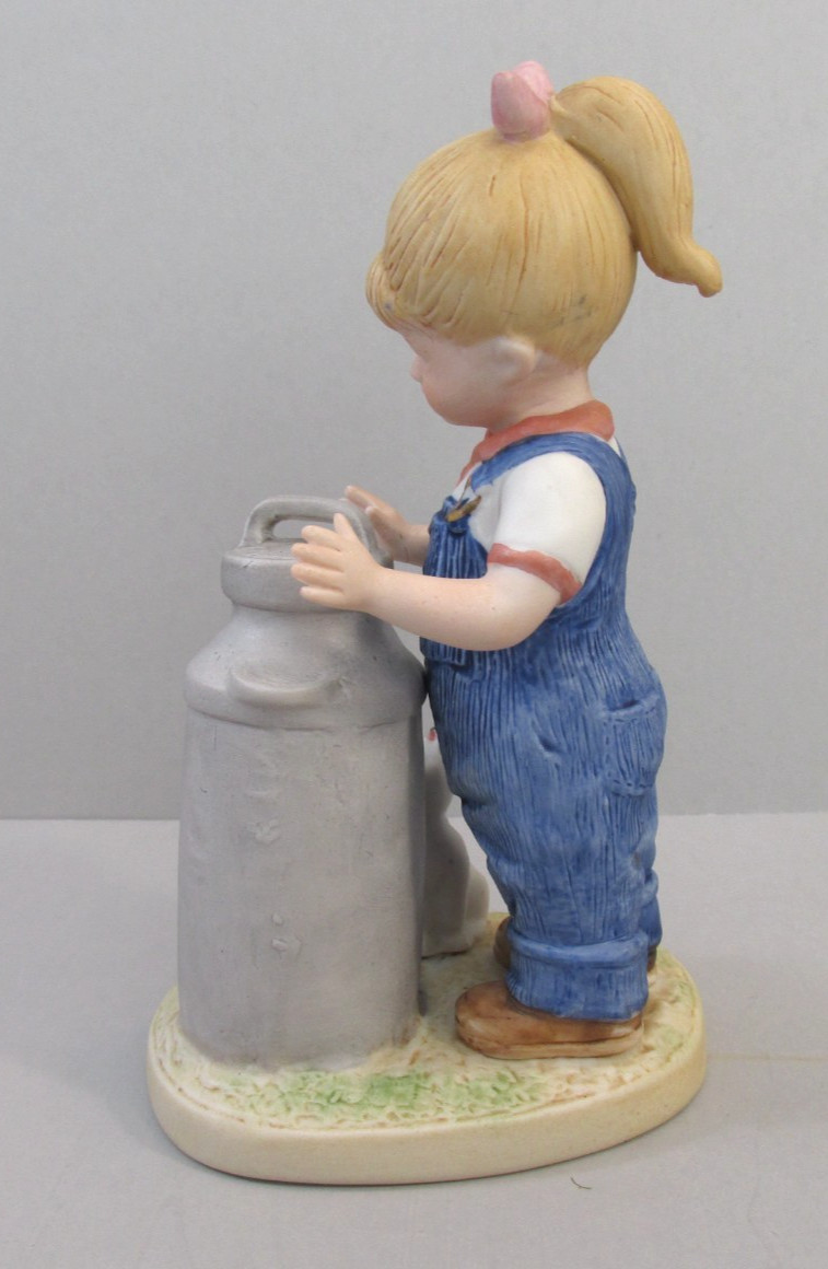 Set of 2 Homco/Home Interiors Denim Days “Morning Chores” Figures – #1501 – 1985