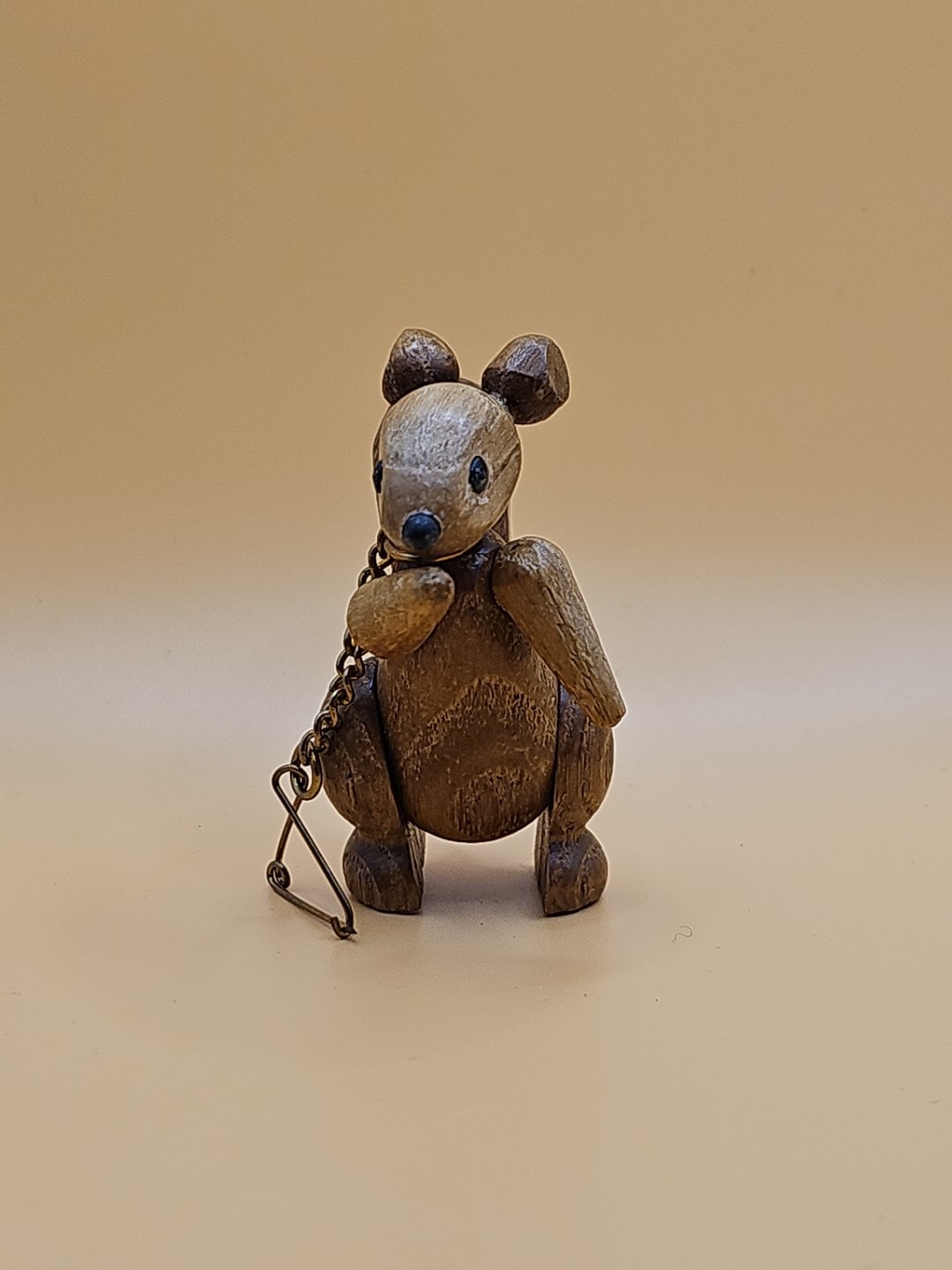1959 MCM Bojesen Teak Wood Squirrel Articulating Zoo Line Toy Pin