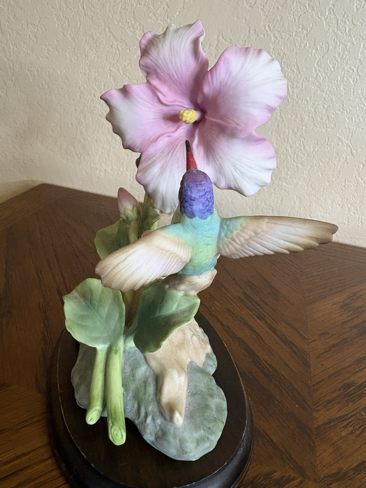 Homco Masterpiece Porcelain Hummingbird Figurine “Glory of Nature” 1991 Signed
