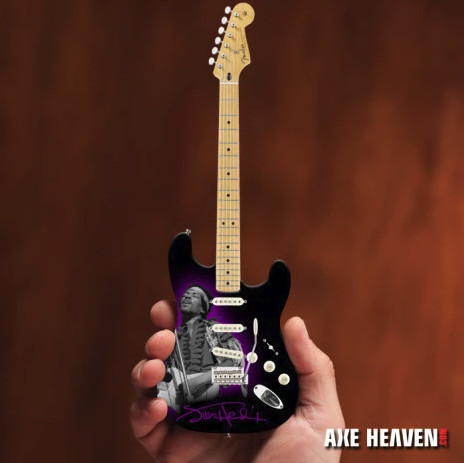 AXE HEAVEN Official Jimi Hendrix Fender Strat Tribute Miniature Guitar Displa…