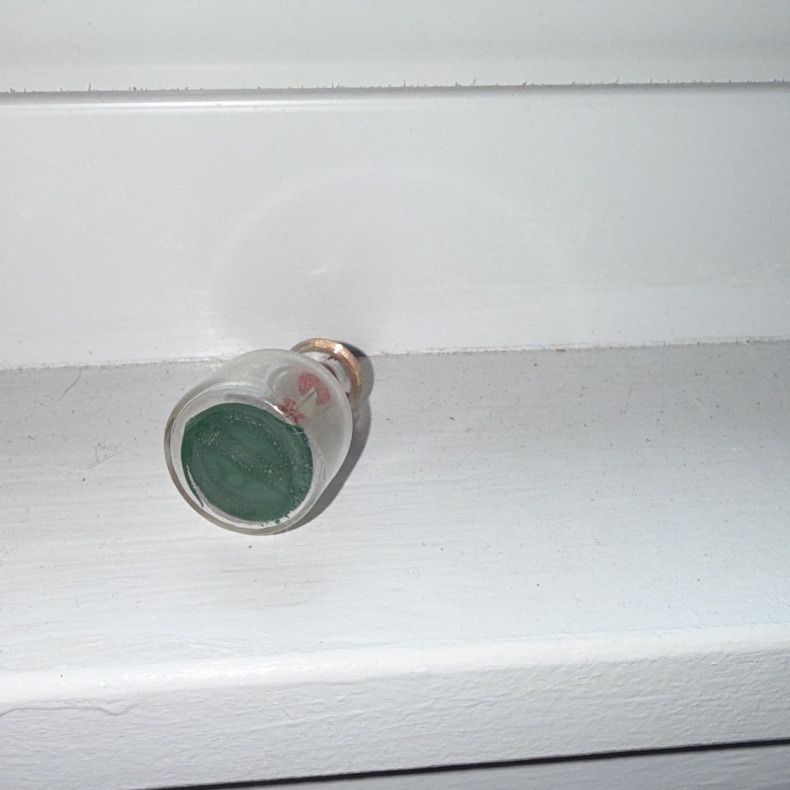 Vintage 1.5″ miniature doll house glass Ship in a Bottle