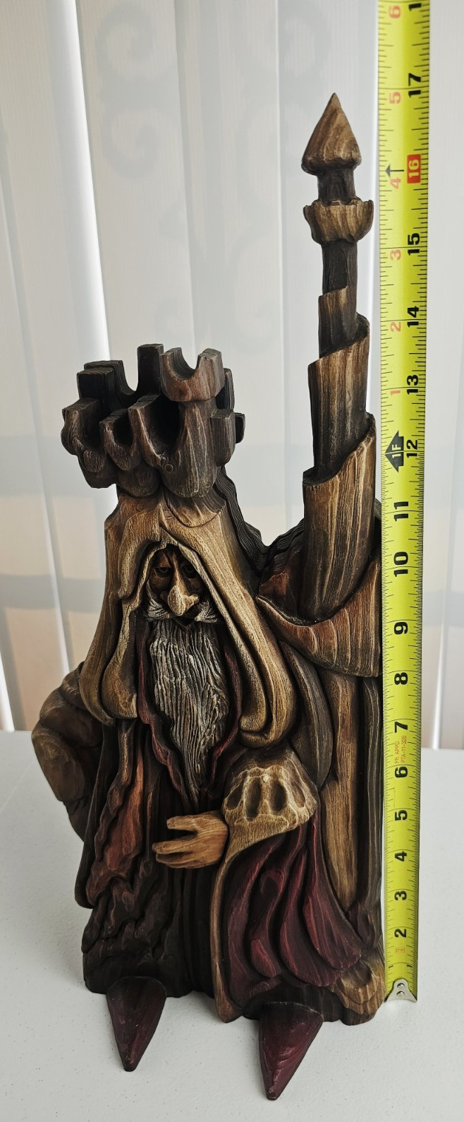 R.A. Pitz Carved Wooden Wizard Troll Viking TRINKET BOX Sculpture Figure