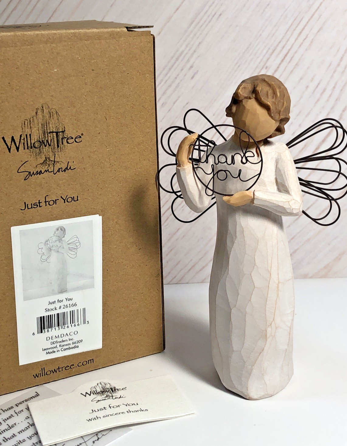 Willow Tree Just For You “With Sincere Thanks” Figurine 5″ Susan Lordi 26166 NEW