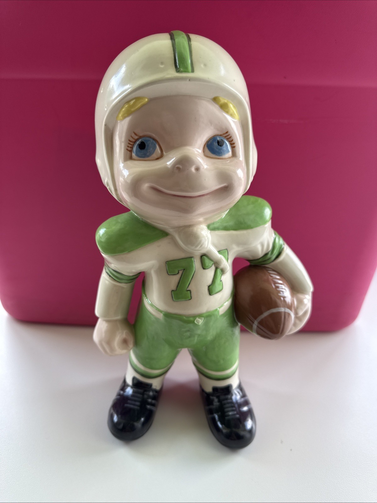 Philadelphia Eagles Vintage Ceramic NFL Football Player Figurine 1970s