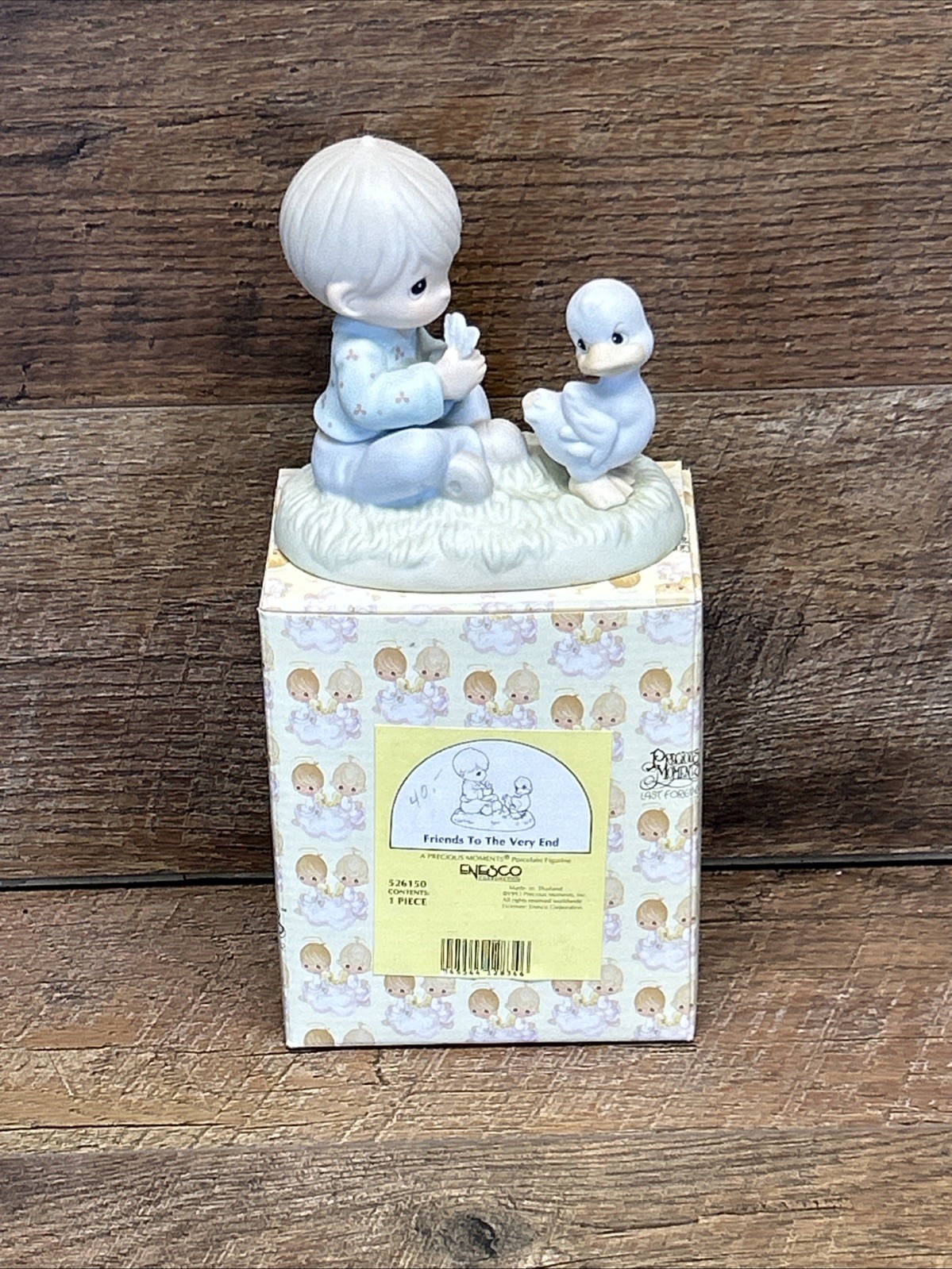 Precious Moments 526150 “Friends To The Very End,” Original Box, Boy w/duck