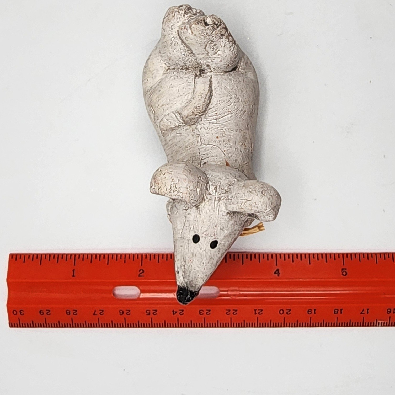 Stone Pottery Love Valentine’s Mouse Heart Composite Stone 4.5 Inches Long