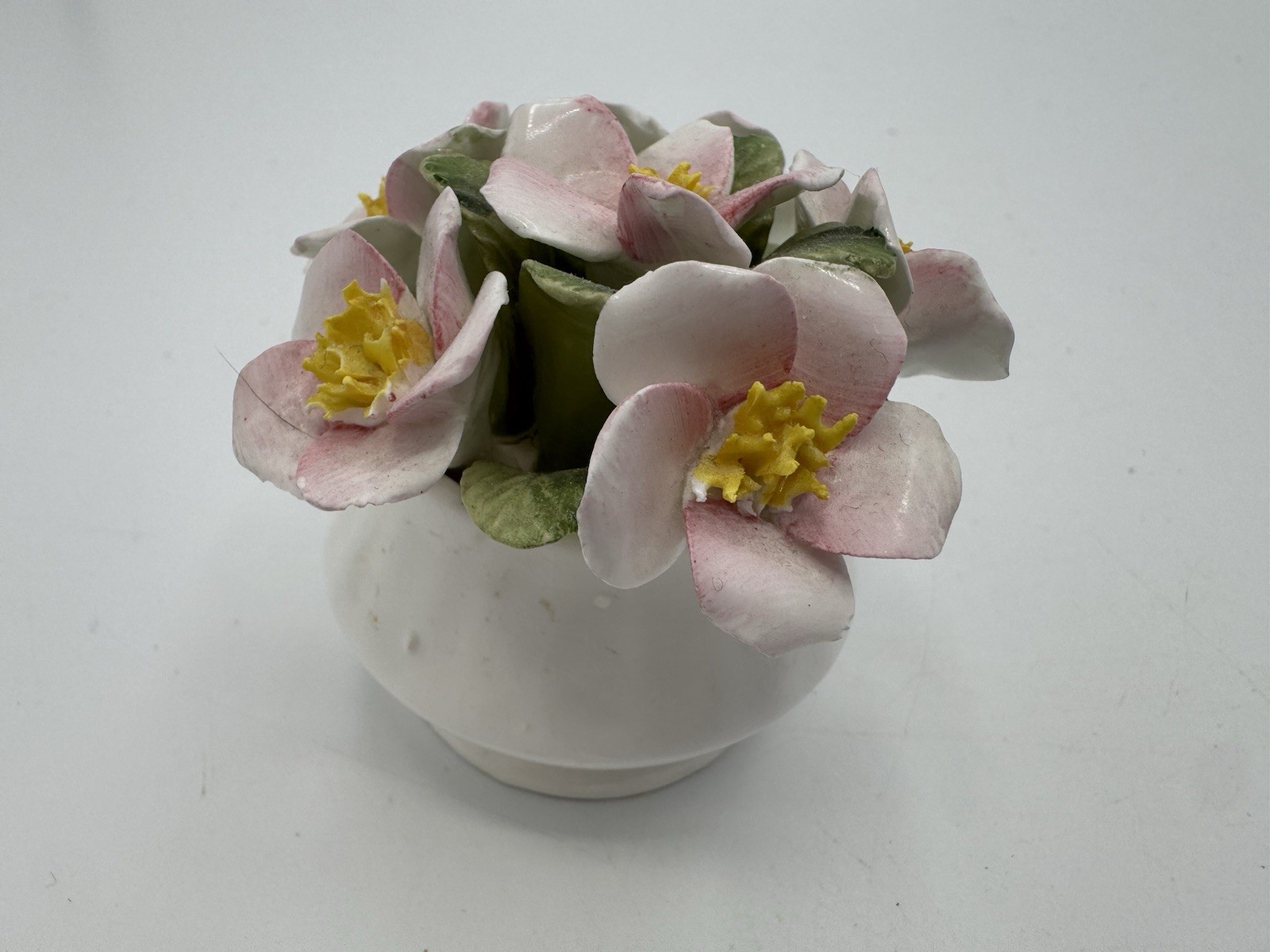 Healacraft July Birthday Blooms Bone China Flower England 2.5” As-Is