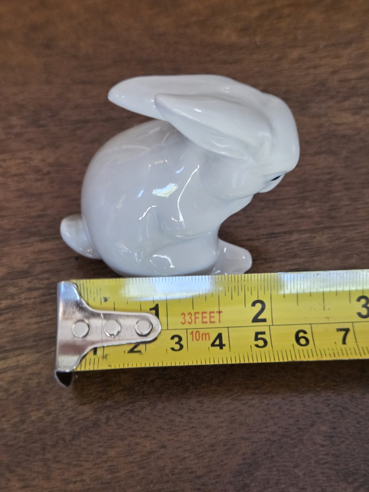 Vintage Small Porcelain White Rabbit Figurine Bunny Japan 3″