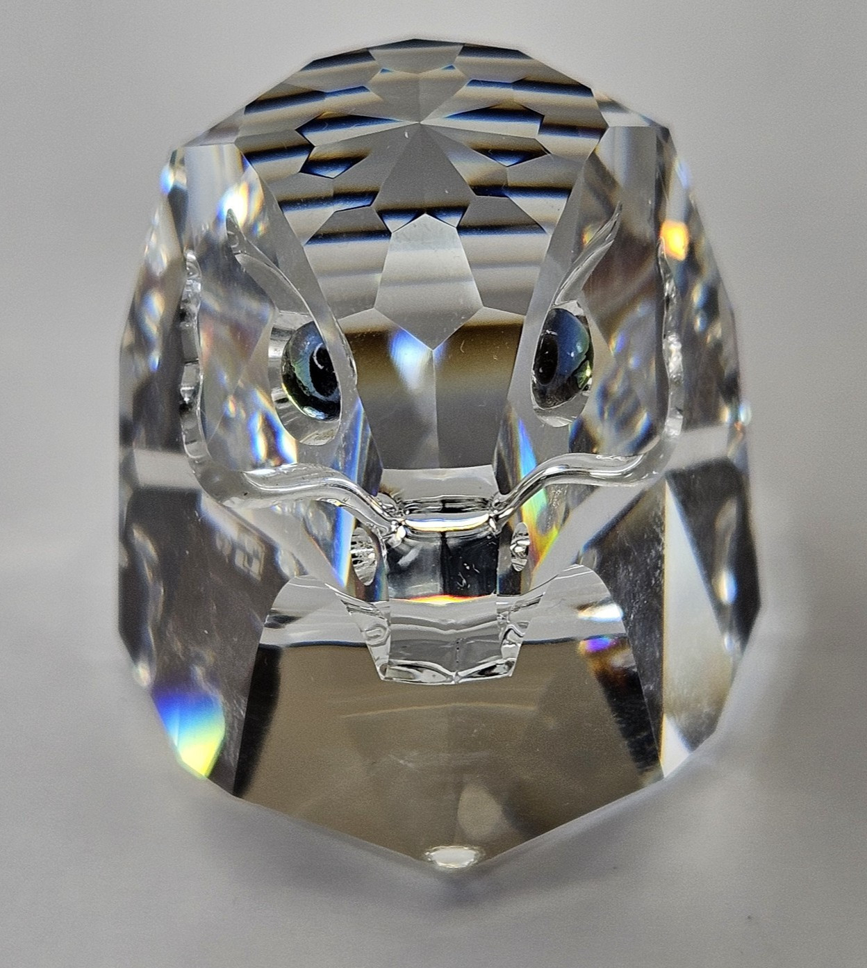Swarovski Crystal Falcon Head Bust Figurine 1 3/4″ NM