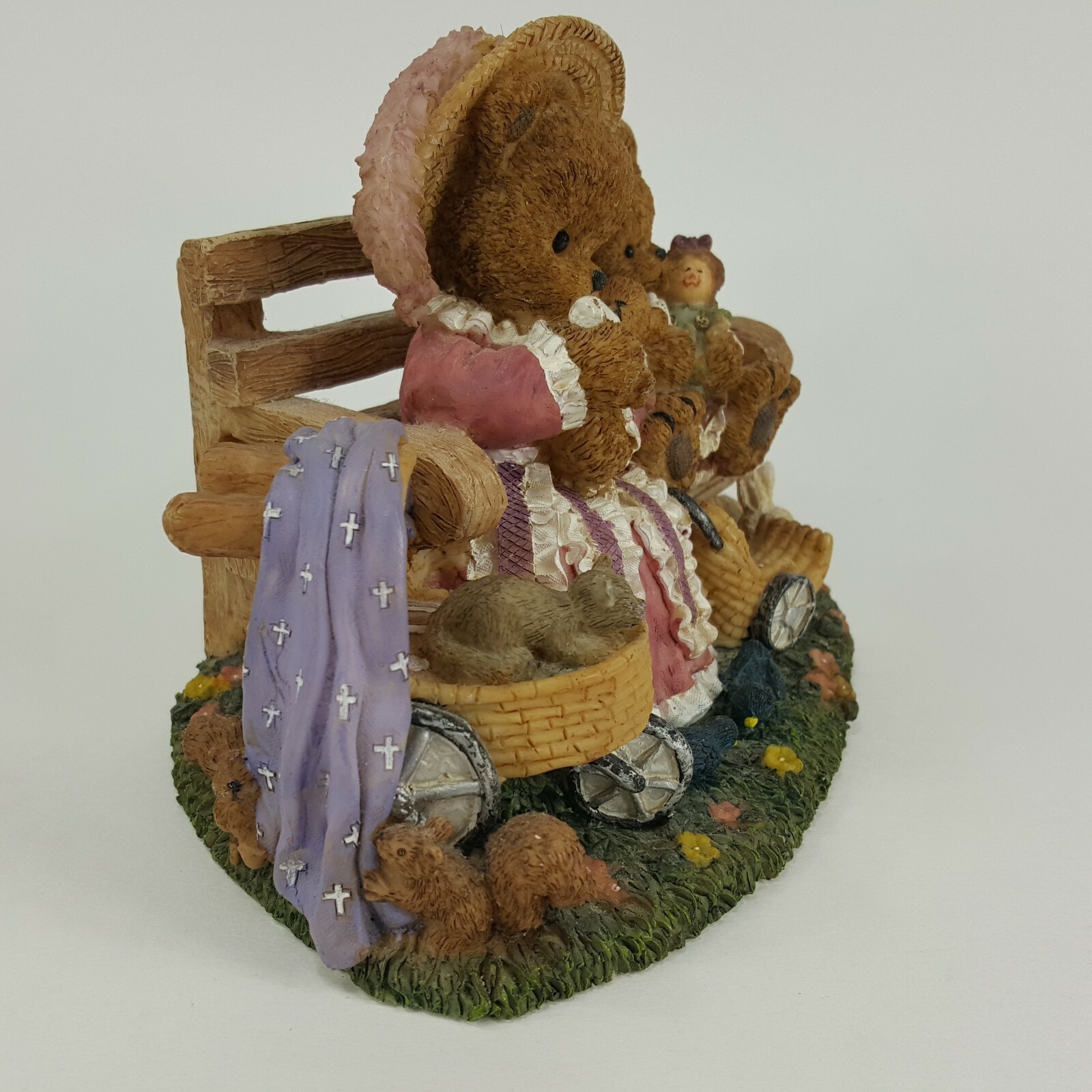 Young’s Berry Hill Bears TEND MY SHEEP Figurine Mom & Baby Child & Doll AAGR6