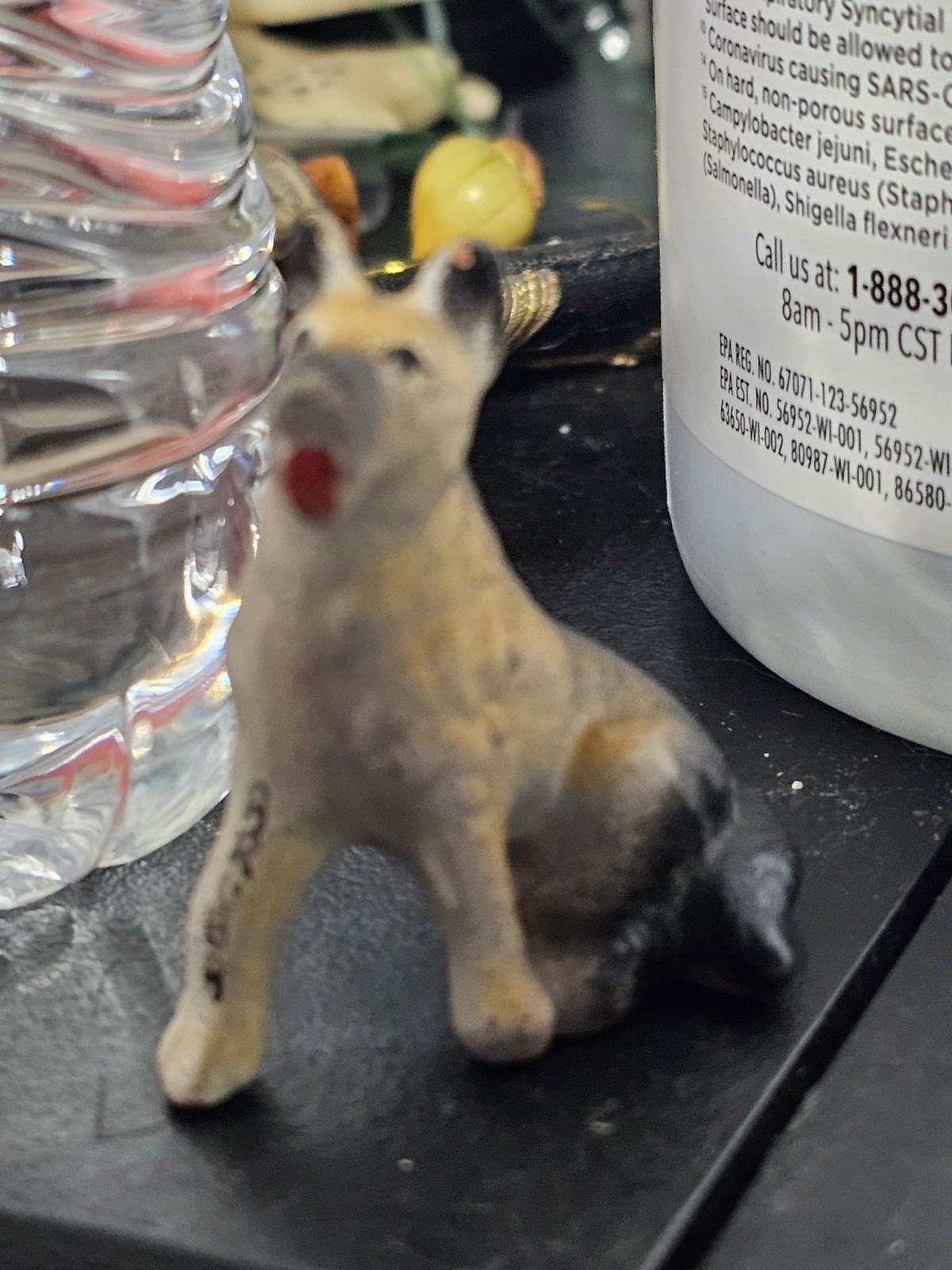 Vintage German Shepherd Dog Mini Figurine Pup Puppy Aruba