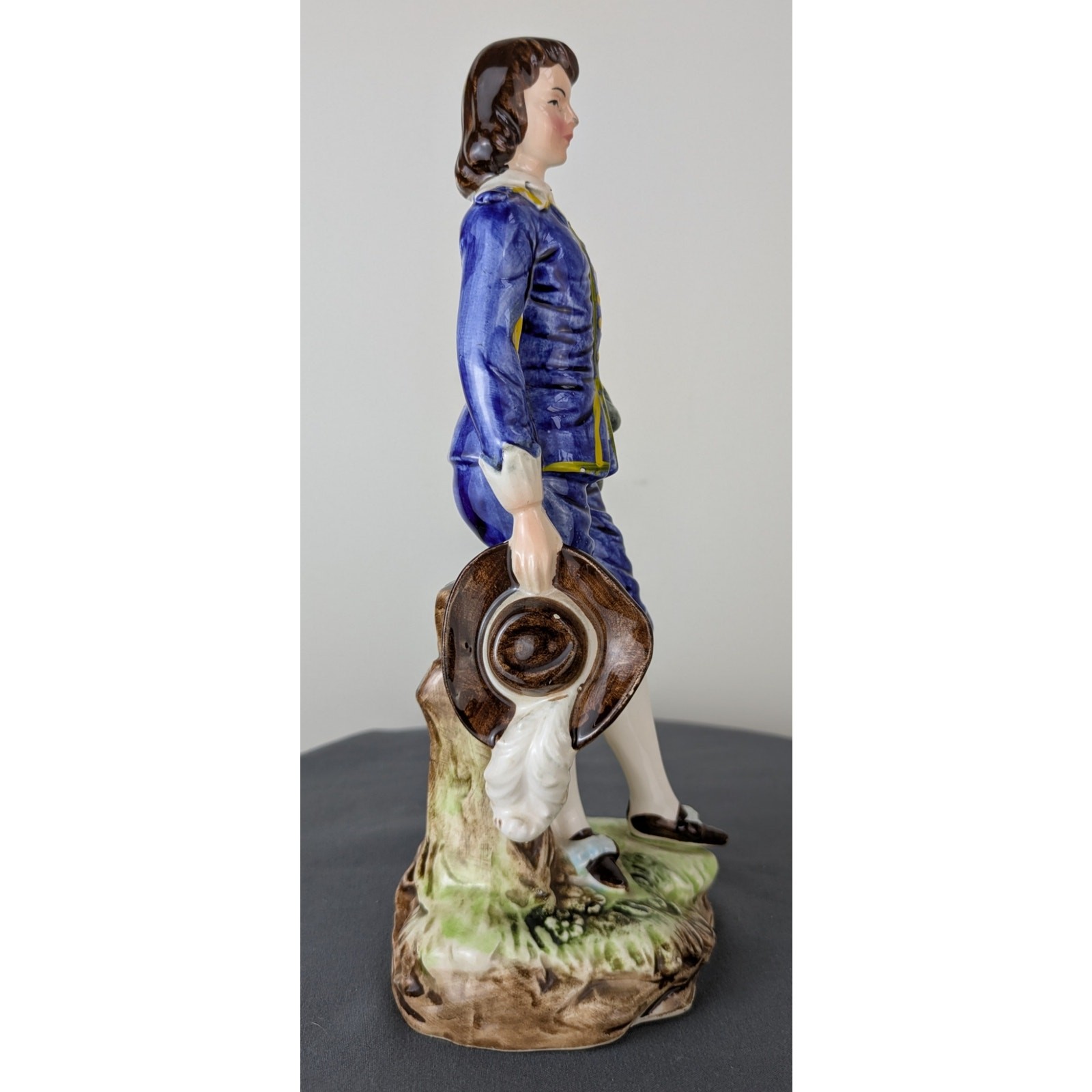 1950s Blue Boy Gainsborough Figurine Japan 9″ Hand Painted Ceramic Classic VTG