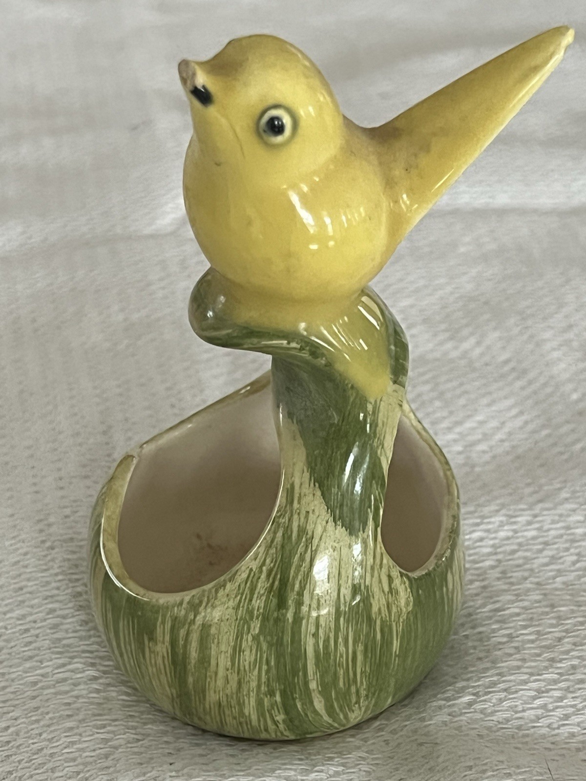 Rare Vintage Pennsbury Pottery Blue Bird On Gourd Figurine 6 Inches High