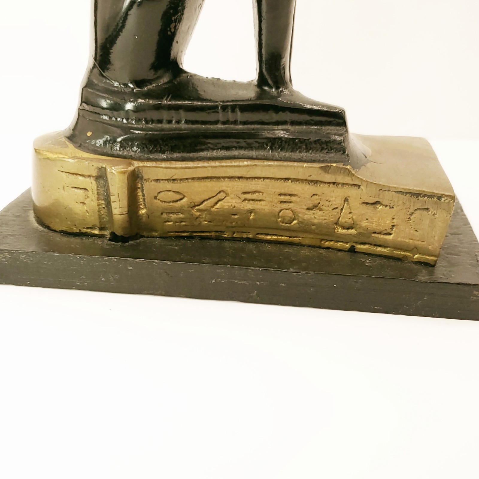 Vtg Solid Brass Bastet Egyptian Cat Figurine