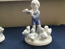 Boy with Flute and Four Chicks Gerold Porzellan