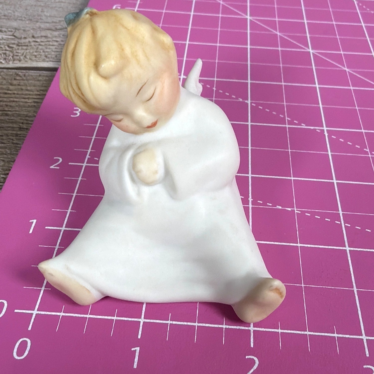 Vintage 1980s Editions In Porcelain Angel Cherub Boy Girl Pair Set Of 2 Made USA
