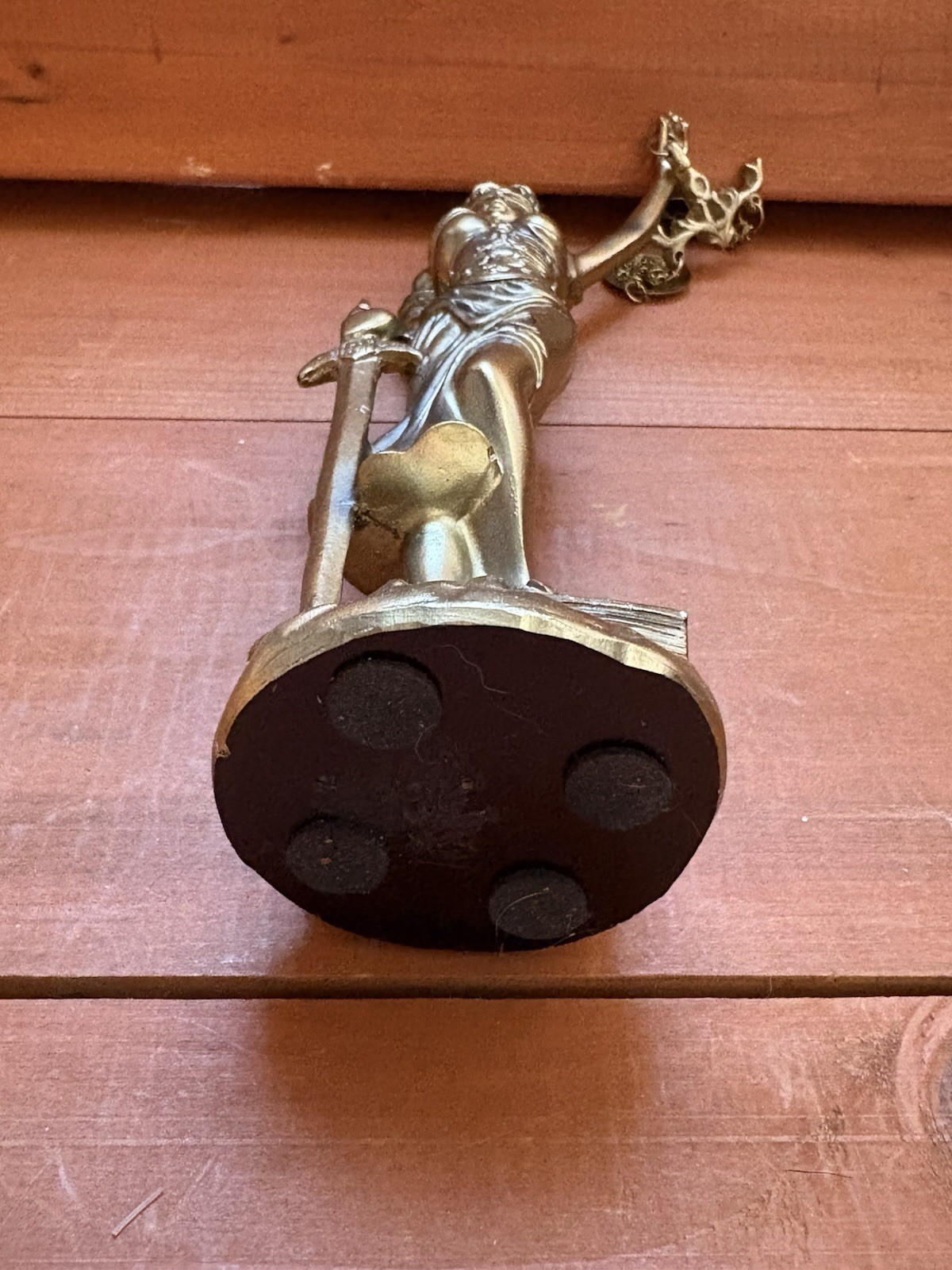 Lady Justice Figurine 8” Resin Sculpture in Gold Finish Law Office Decor