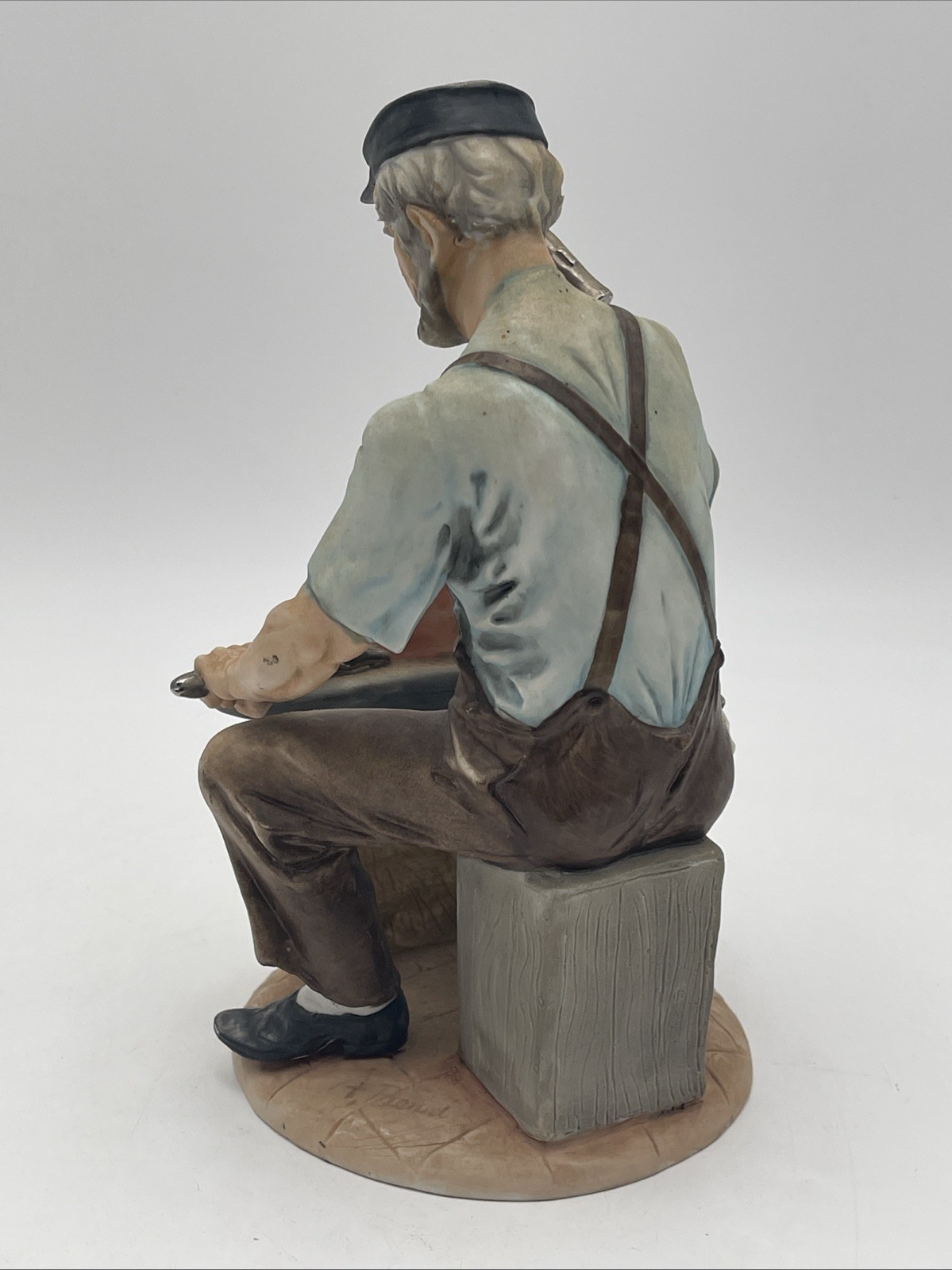 Capodimonte Porcelain Figurine Blacksmith Signed A. Benni 9″ Tall 44/166