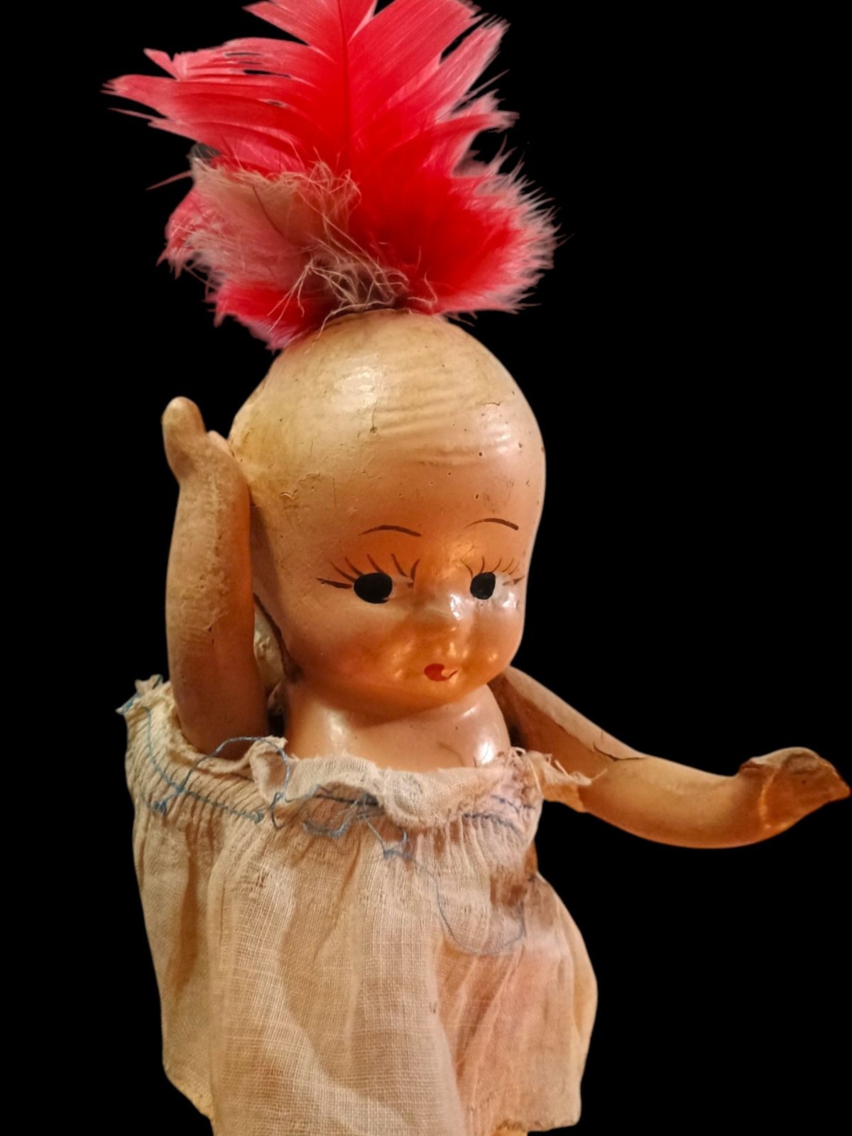 Antique Composition Kewpie Doll Toy Statue Figure 8″ Vintage