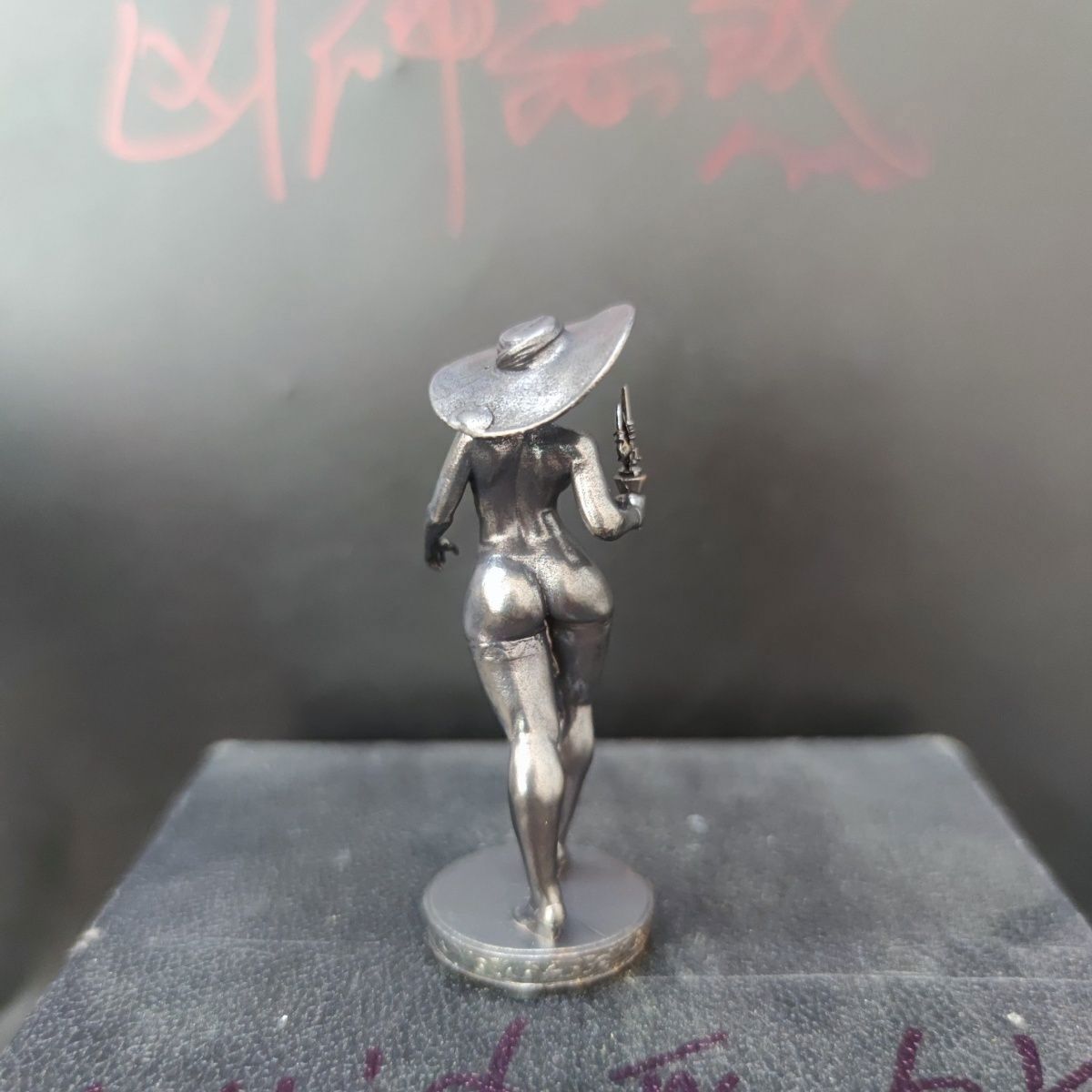 Antique Copper Vintage Noble Lady Female Body Art Temptation Statue Mens Gift