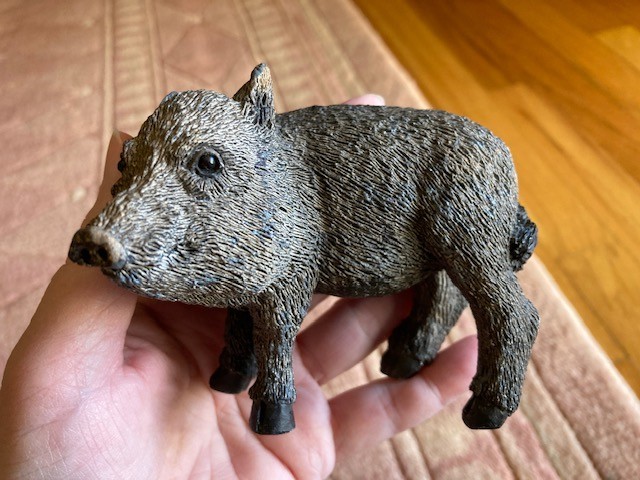 Vintage Authentic Stone Critters Wild Boar Pig — 1990s Collectible