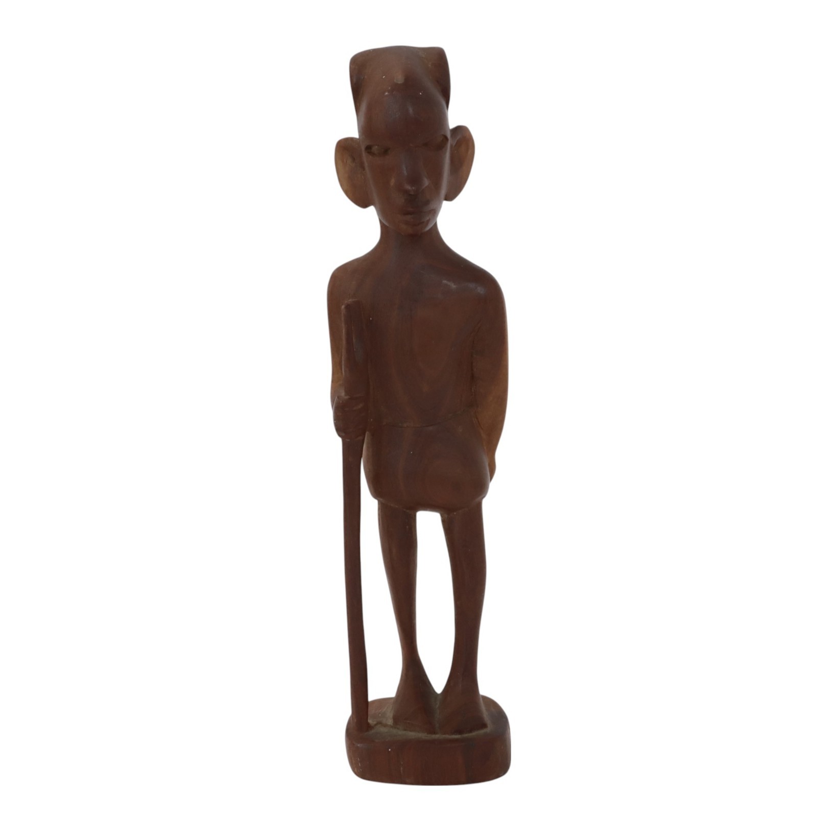 Vintage Hand Carved Wooden East African Village Elder Ethnic Statue Figure 8.25″