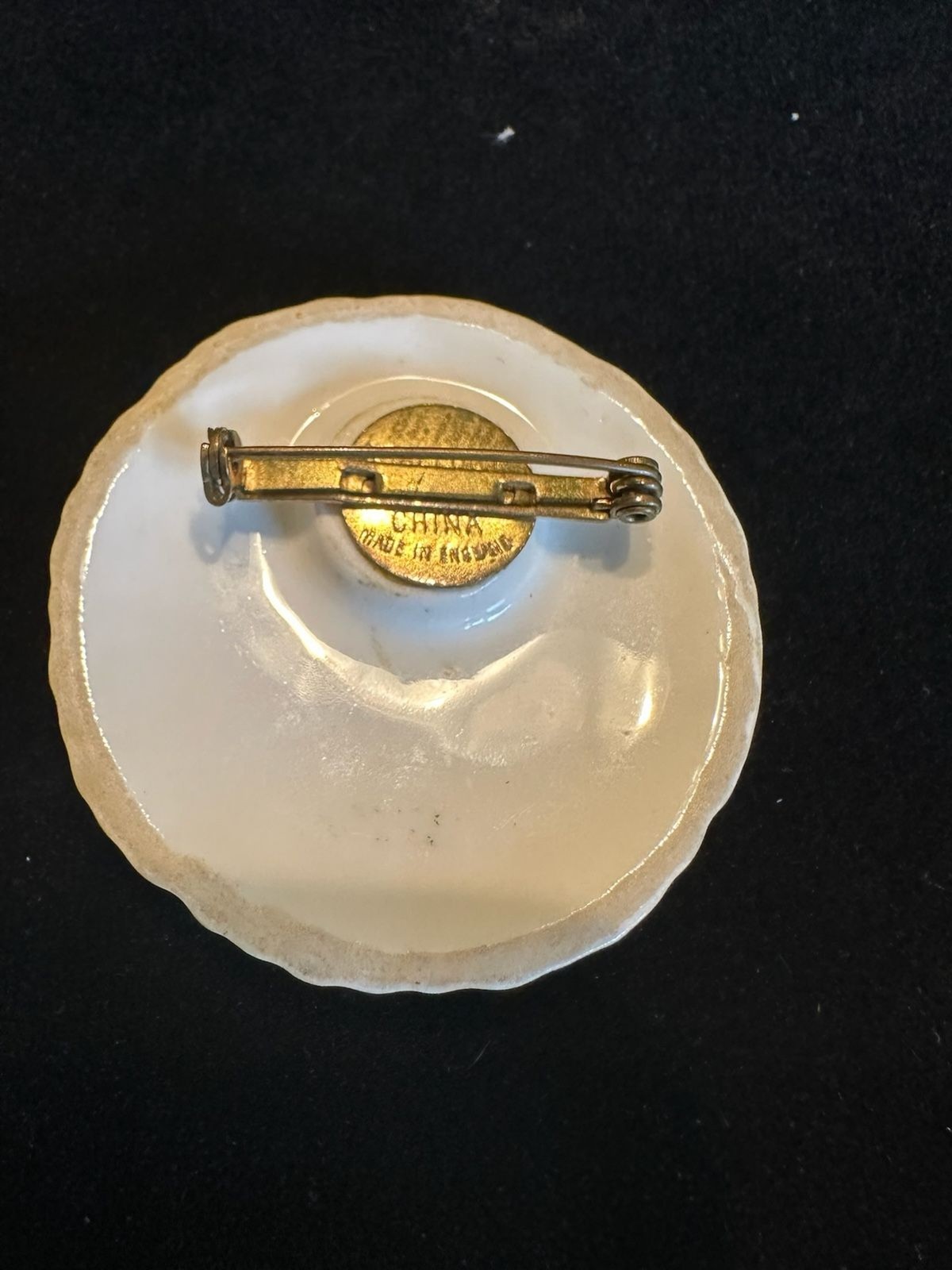 Vintage Porcelain Pin by Coalport China of England