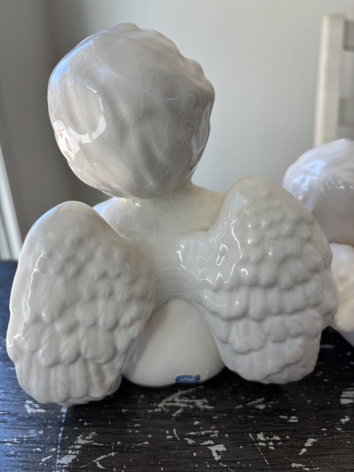 Vintage Ceramic Glaze Expressive Cherub Angels HAND CRAFTED BY Duck Duck Goose