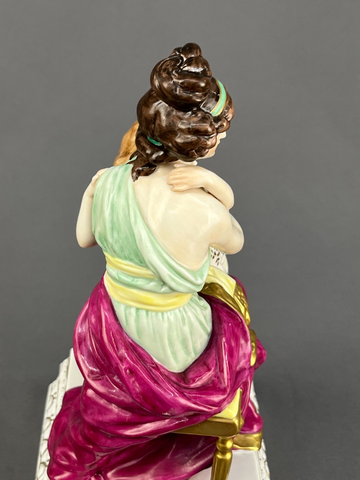 Scheibe-Alsbach Germany Porcelain “Madame Lebrun et sa Fille” 9 1/2″ Figurine
