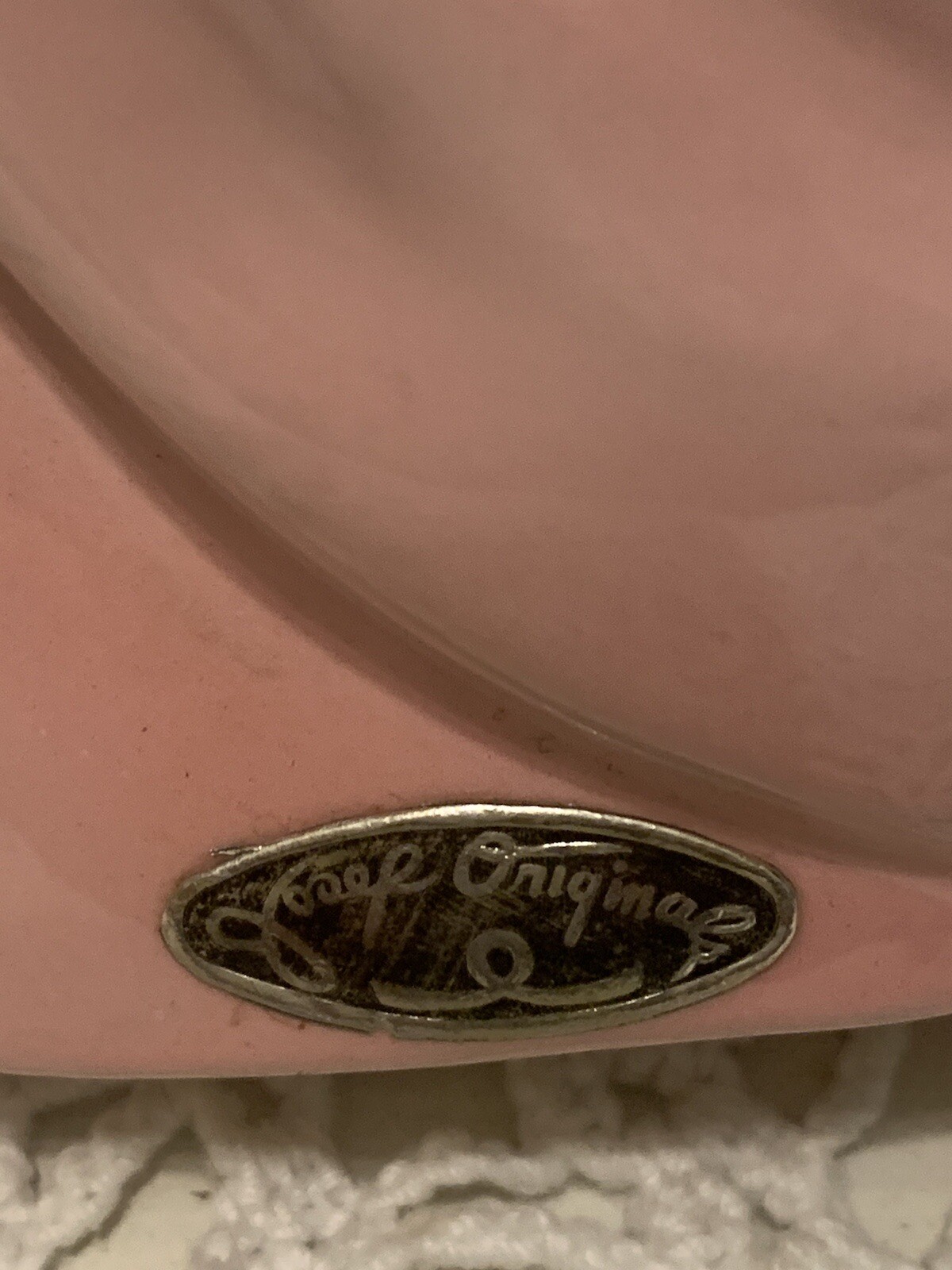 Vintage 9” Josef originals lady figurine pink dress umbrella southern Belle READ