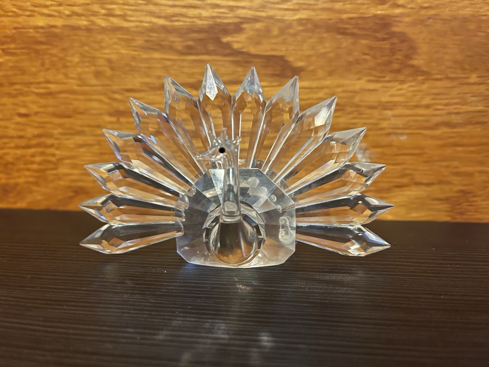 Swarovski Peacock Vintage Figurine 4 1/2 X 3 1/2“ Beautiful ￼ rare Retired