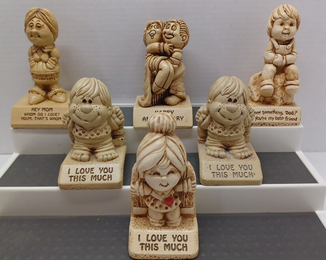 VTG Set Of 6) 70’s Paula Figurine Made in USA 1970’s W-169,643,245,336,265,336