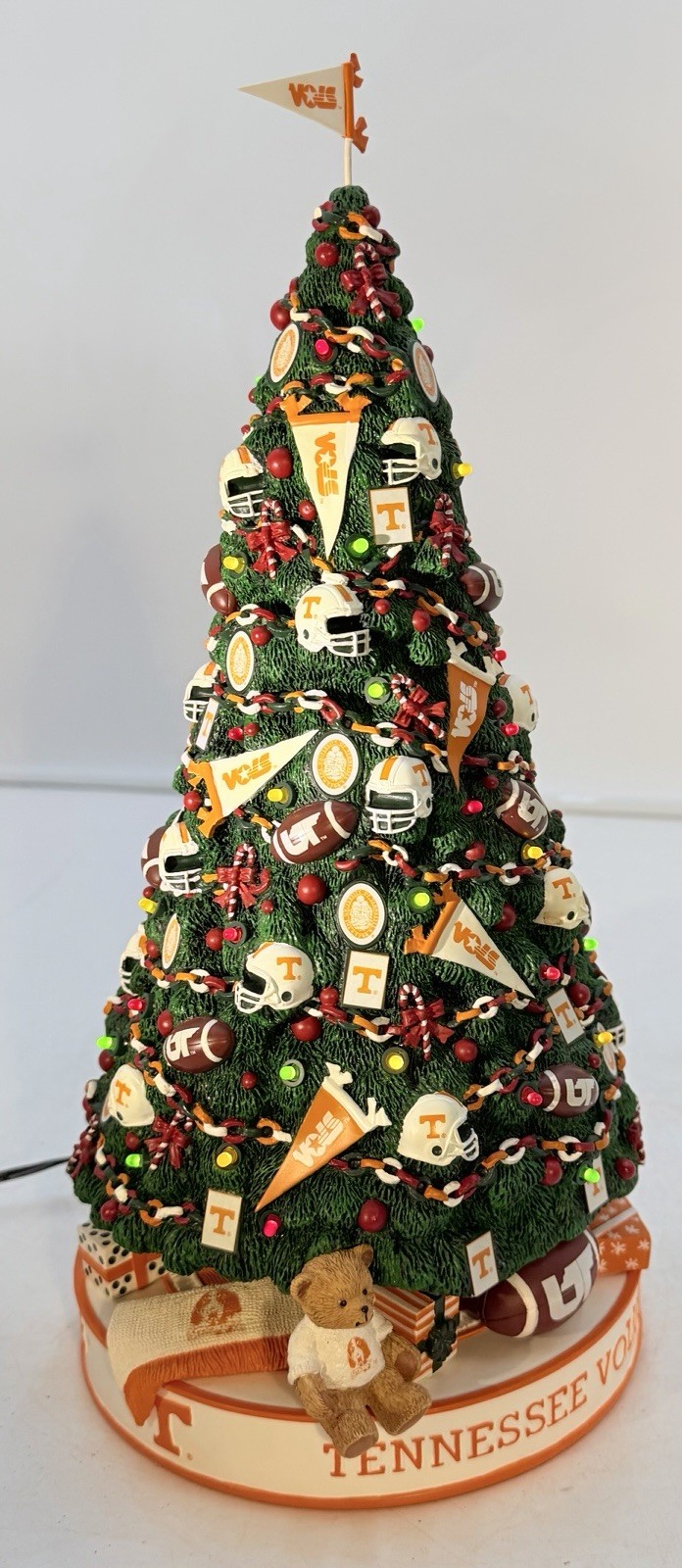 The Danbury Mint Tennessee Volunteers Christmas Tree RARE Works! W/Original Box