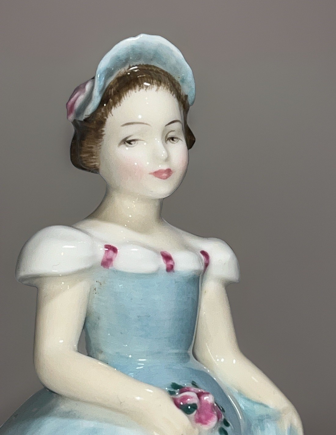 Royal Doulton Figurine THE BRIDESMAID Lite Blue Dress HN2196 Corp 1959