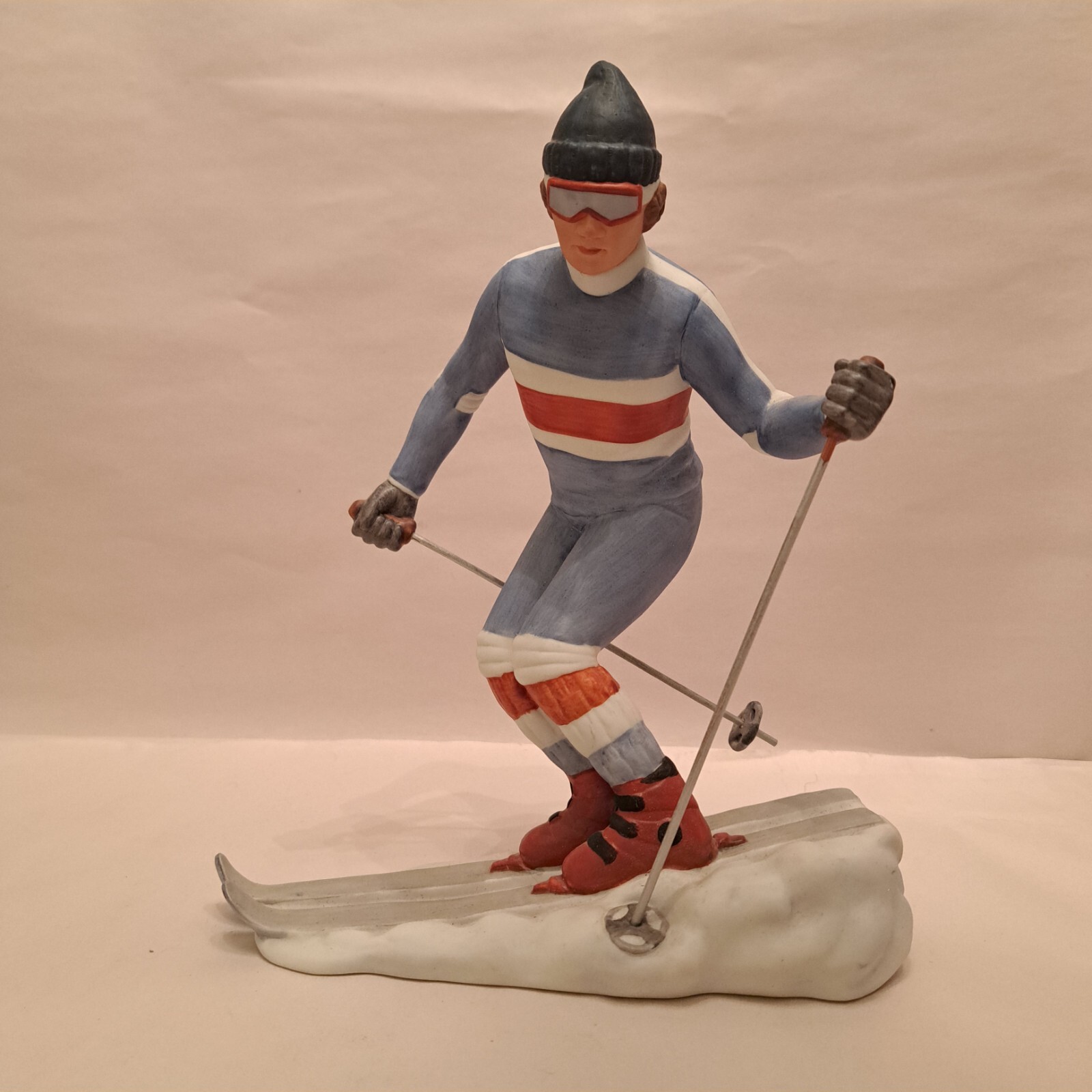 Vtg – Andrea By Sadek #6830 Porcelain Skier Figure – 1983