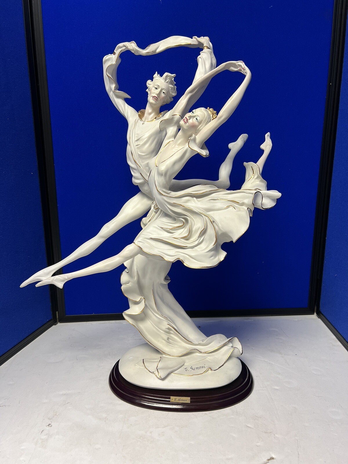 Giuseppe Armani Ballet Dancer Figurine Florence Ballerina White Gold Rare Signed