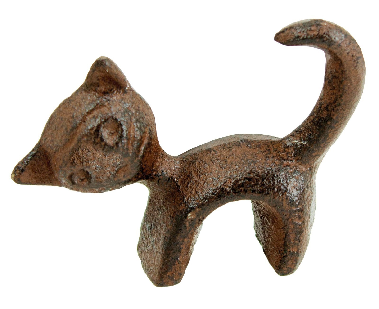 Miniature cast iron Cat Paper Weight Kitten Mini Kitty Rustic Arched Back 2×3