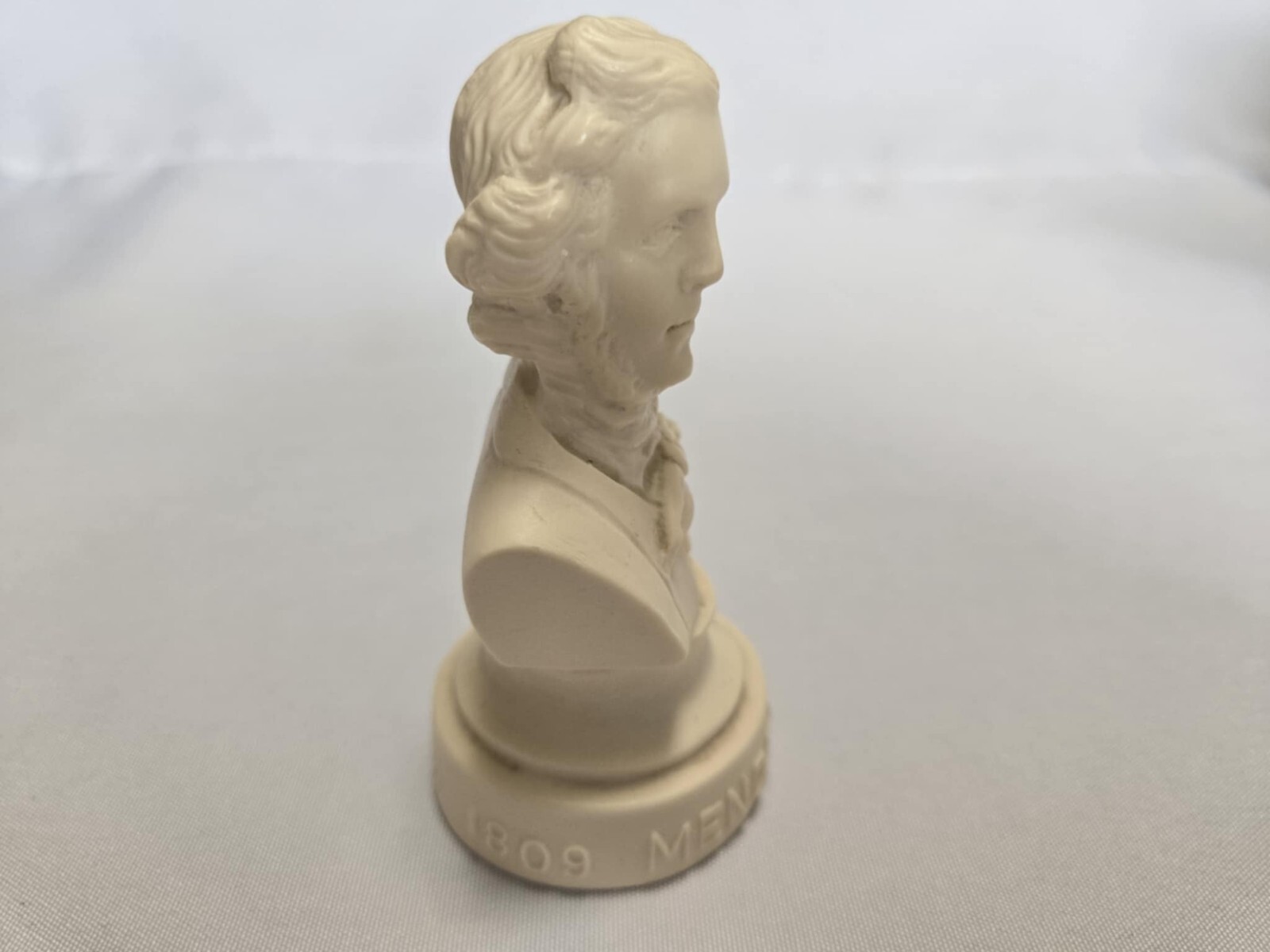 Vintage Halbe Plastic Bust FELIX MENDELSSOHN 1809-1847 Head Statue Composer 4″