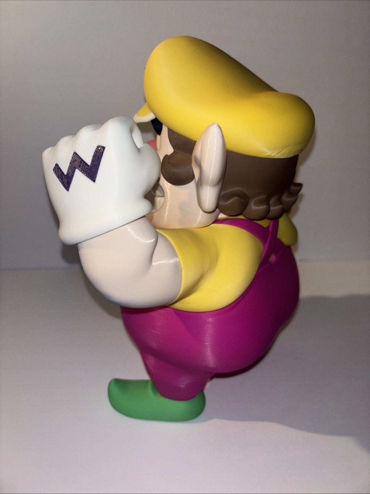 LARGE WARIO FIGURE STATUE 9.5 INCHES TALL BY 9.5 WIDE HEAVY SUPER MARIO BROS BIG