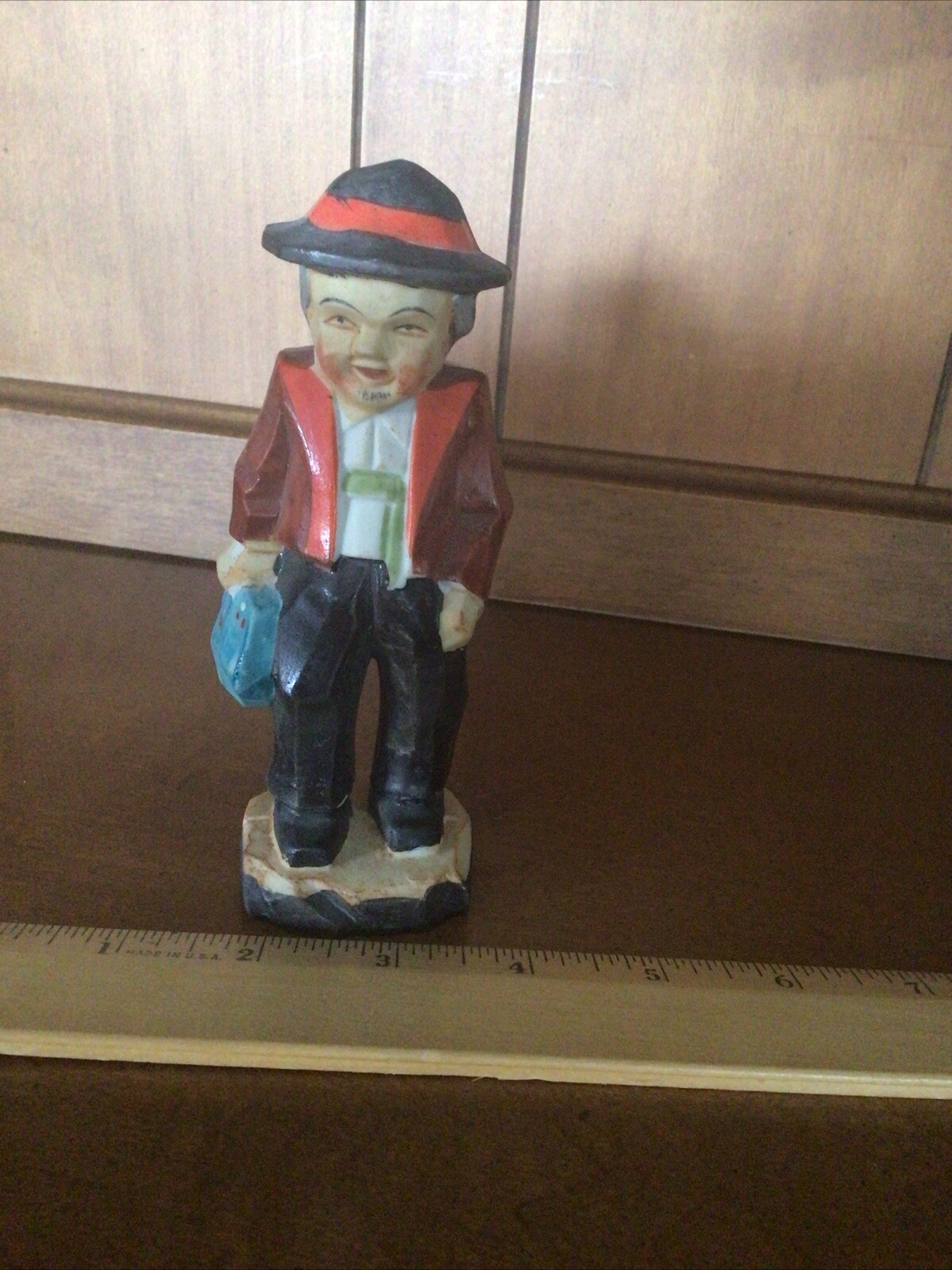 Vintage Old Man Figurine Ceramic Hand Painted Made In Japan 5 1/2 Inches