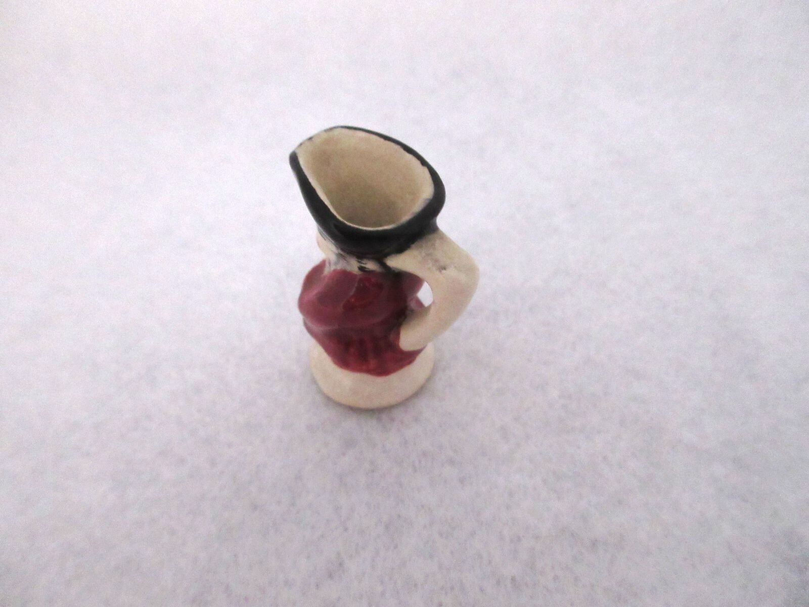 Colonial Man Art Pottery 1.5″ Miniature Toby Mug Unmarked