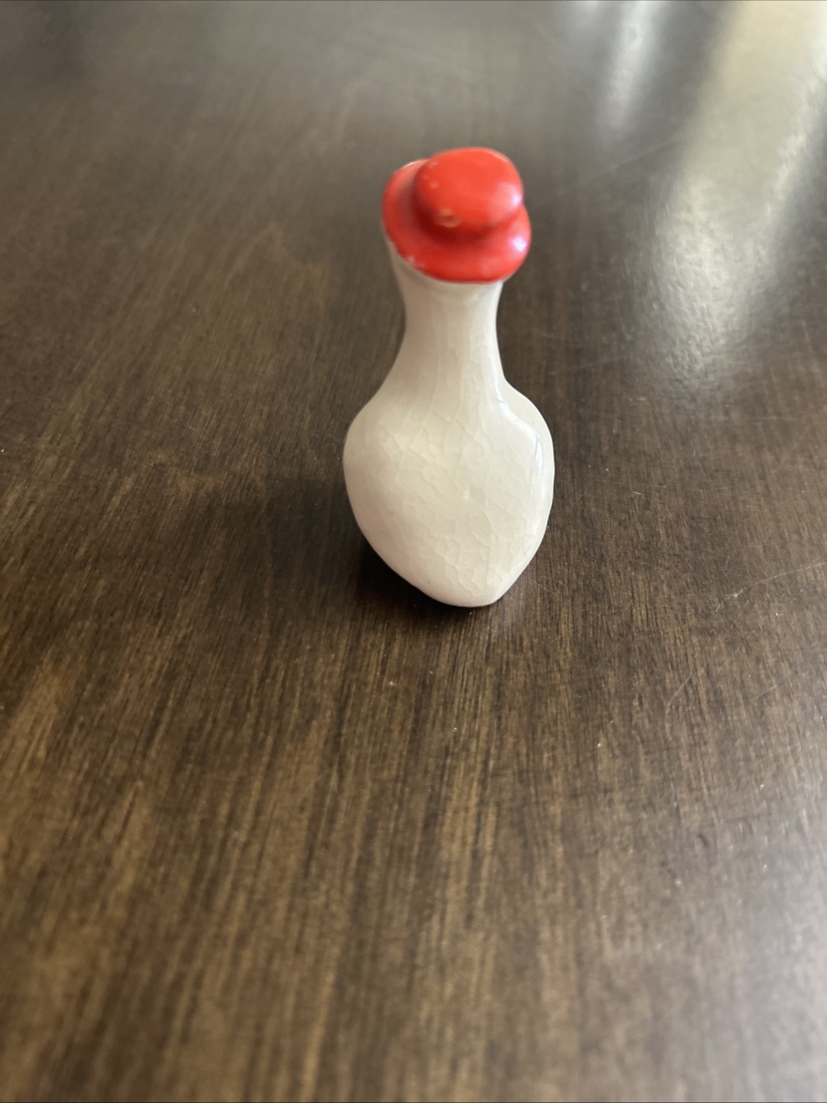 Vintage Miniature Ceramic Goose Figurine Red Hat Whimsical Farmhouse Decor