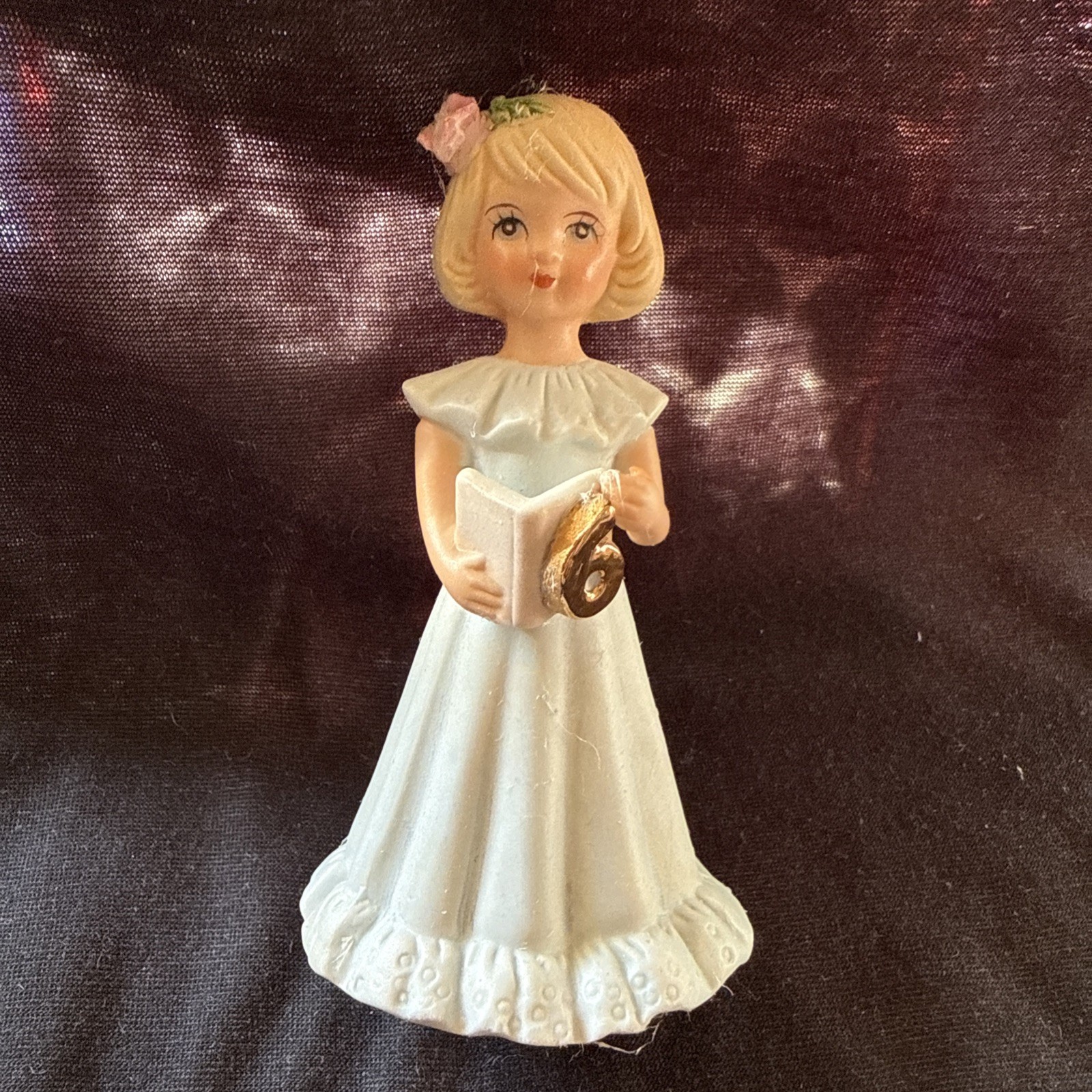 Enesco Growing Up Girls blonde age 6 porcelain figurine 1981