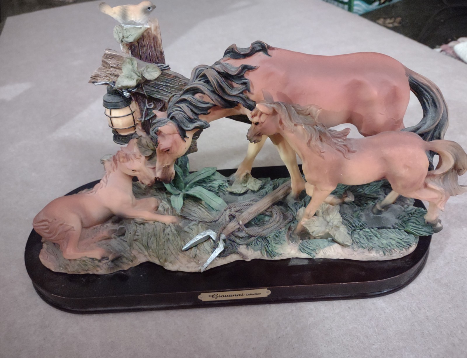 Vintage Turtle King Giovanni Collection Equestrine Horse Statue Figurine