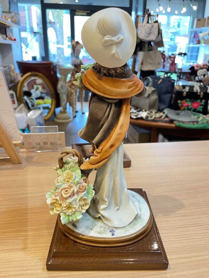 Capodimonte Florence Figurine by Bruno Merli – Lady with Flowers 27cm