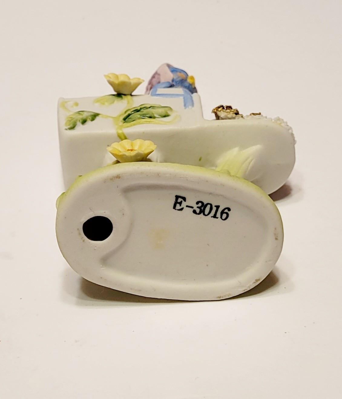 Vintage Enesco Easter Egg Mailbox Blue Bird Figure Figurine Hand Painted Floral