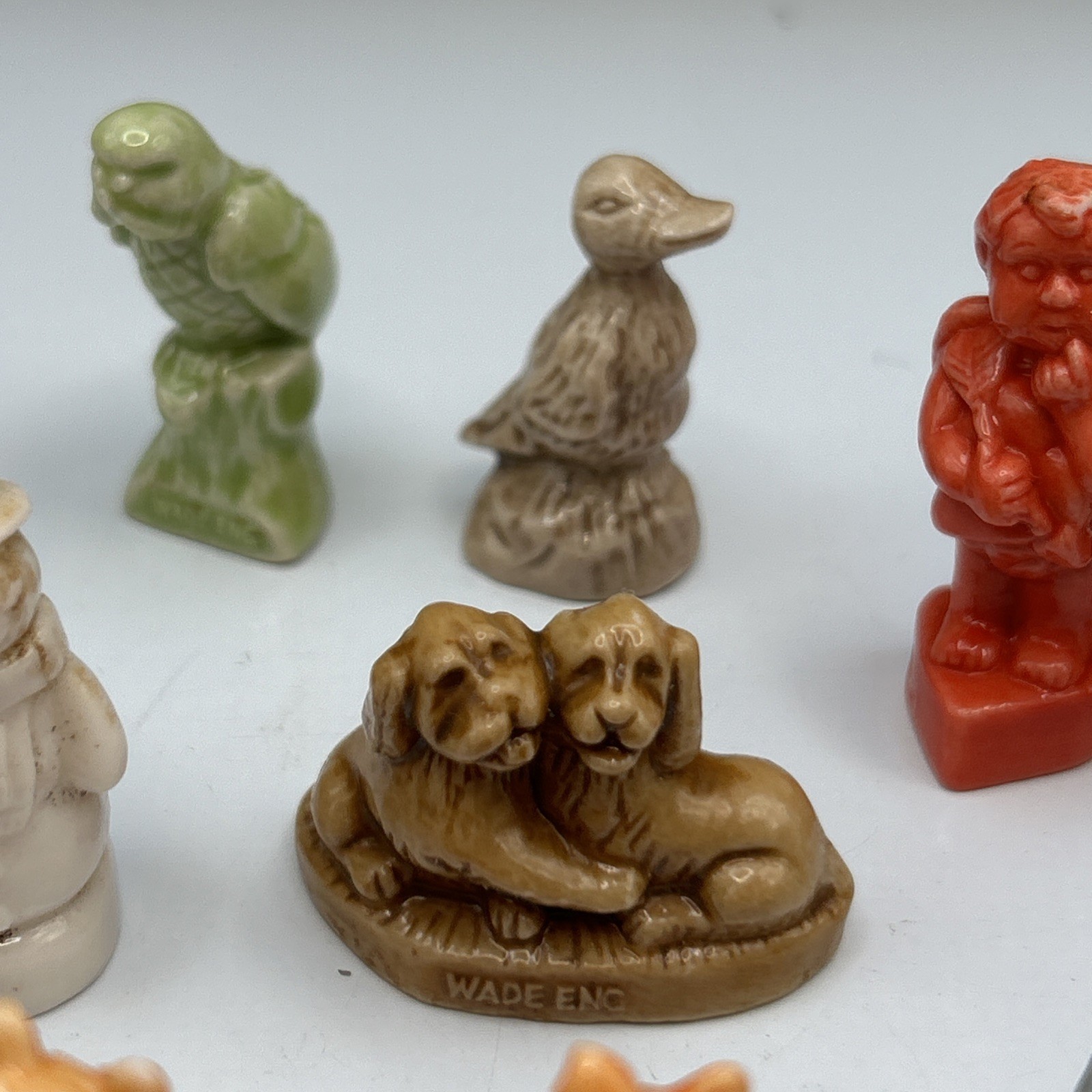 Wade Whimsies Ceramic Tea Figurine Large Lot of 22 Miniature England Vintage