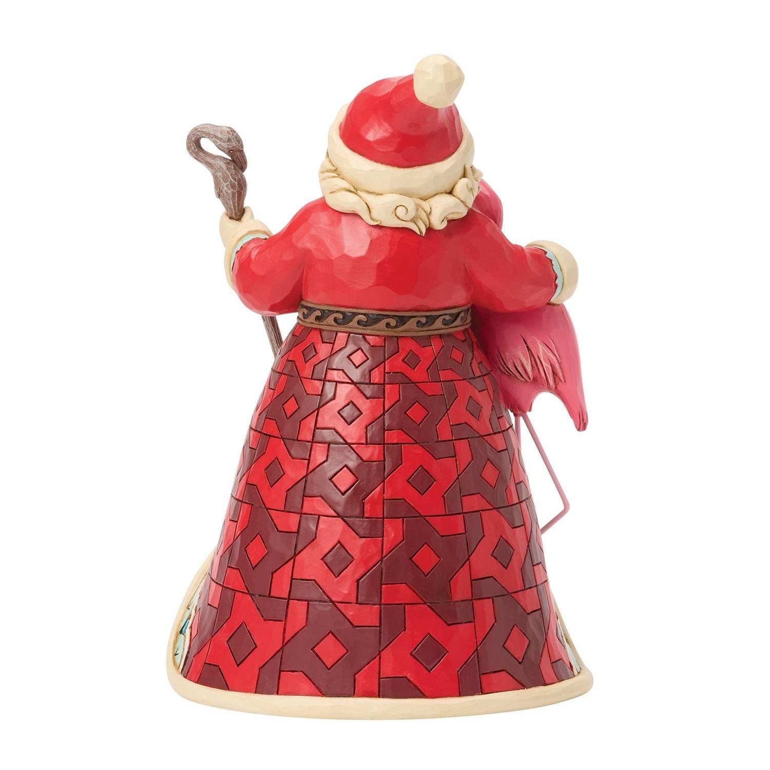Jim Shore SANTA WITH FLAMINGO COASTAL FIGURINE-IT’S A MAGICAL PINKMAS 6017770